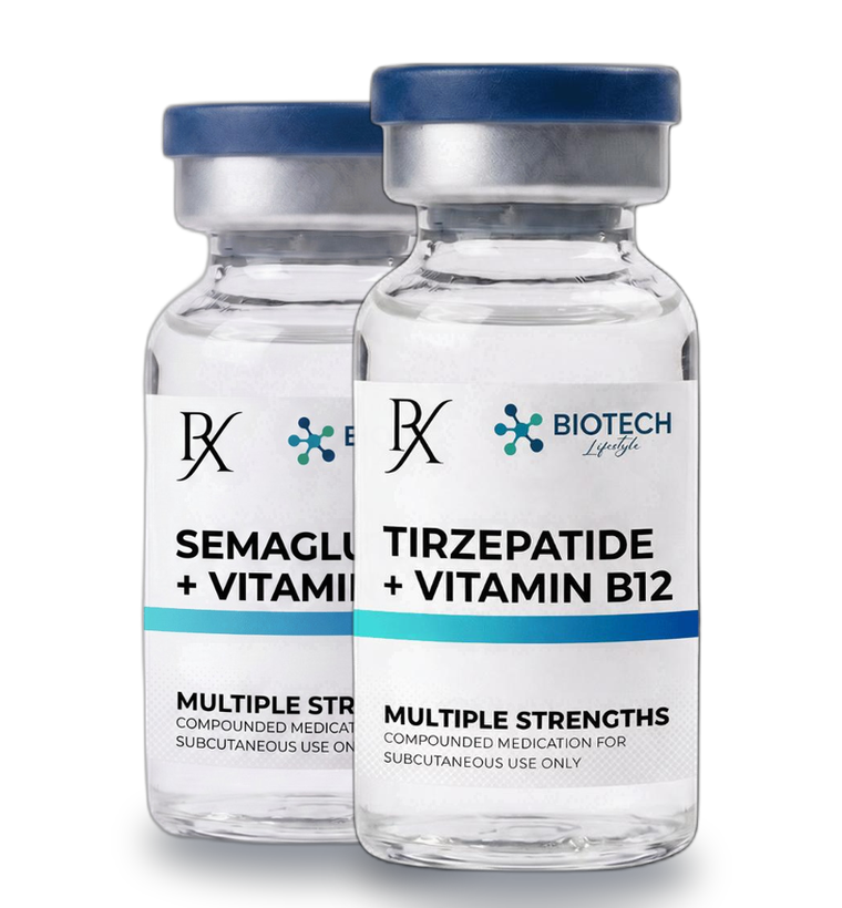 Compounded Semaglutide and Tirzepatide vials