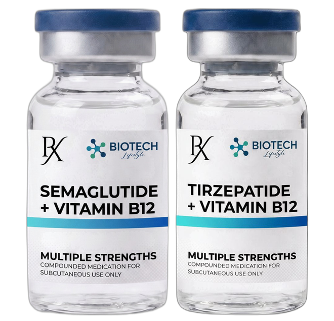 Compounded Semaglutide and Tirzepatide with Vitamin B12 vials